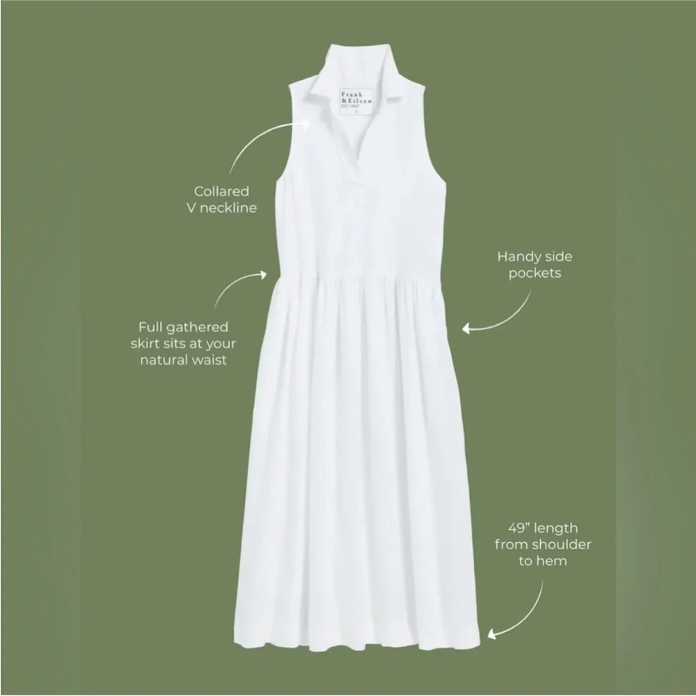 Frank & Eileen Daphne Sleeveless Popover Dress Sz XS NWT - Picture 9 of 11